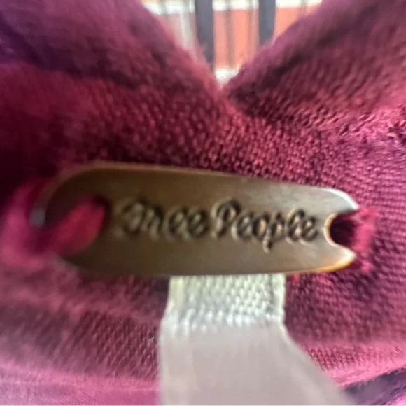 Free People Plum Backless Dress FloralEmbroidered BOHO Artsy Flow Babydoll Sz M - Picture 3 of 16